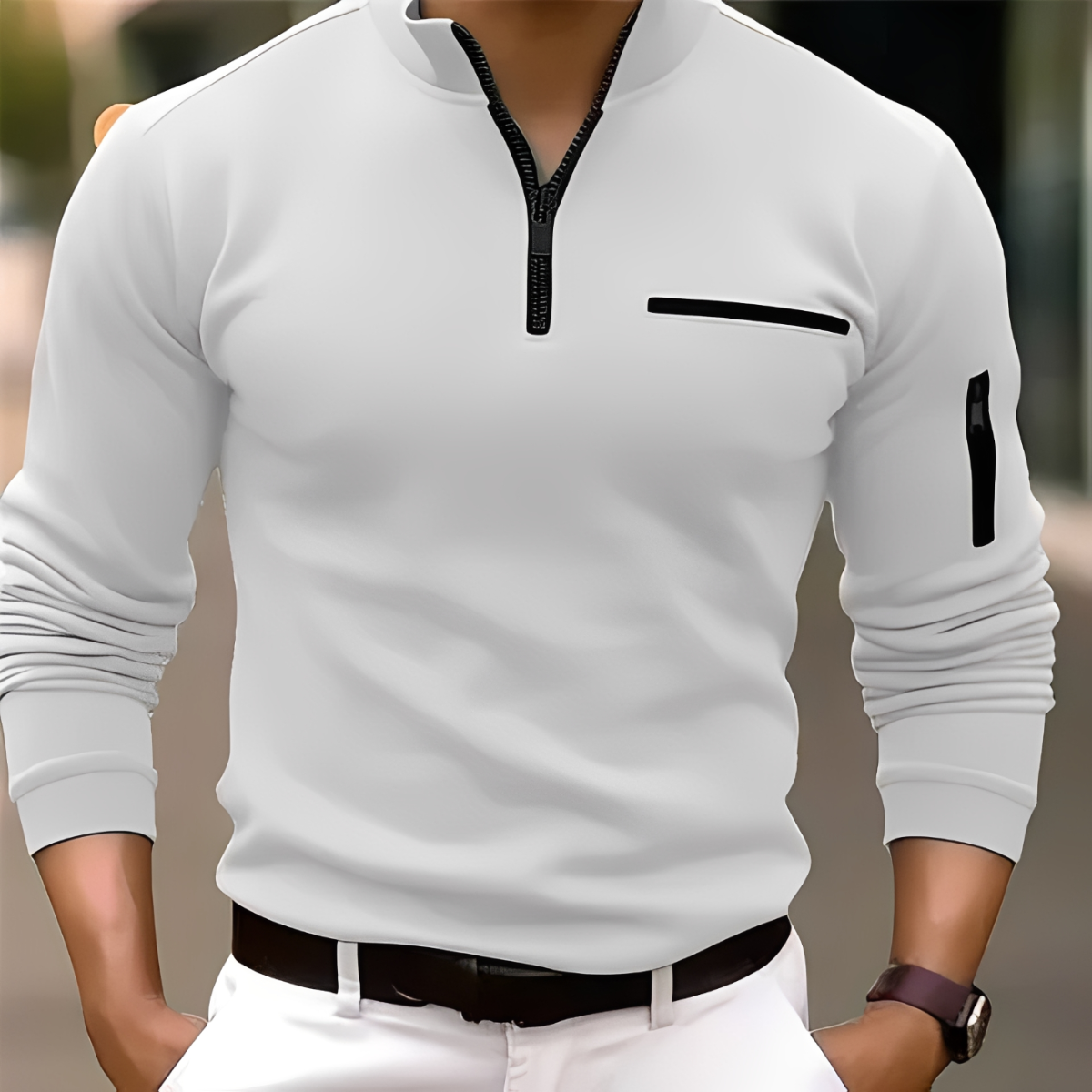 Marco - Stylish Sweater with Zipper