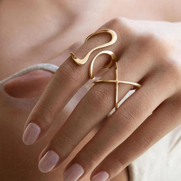 Dori – Open Irregular Golden Spiral Ring