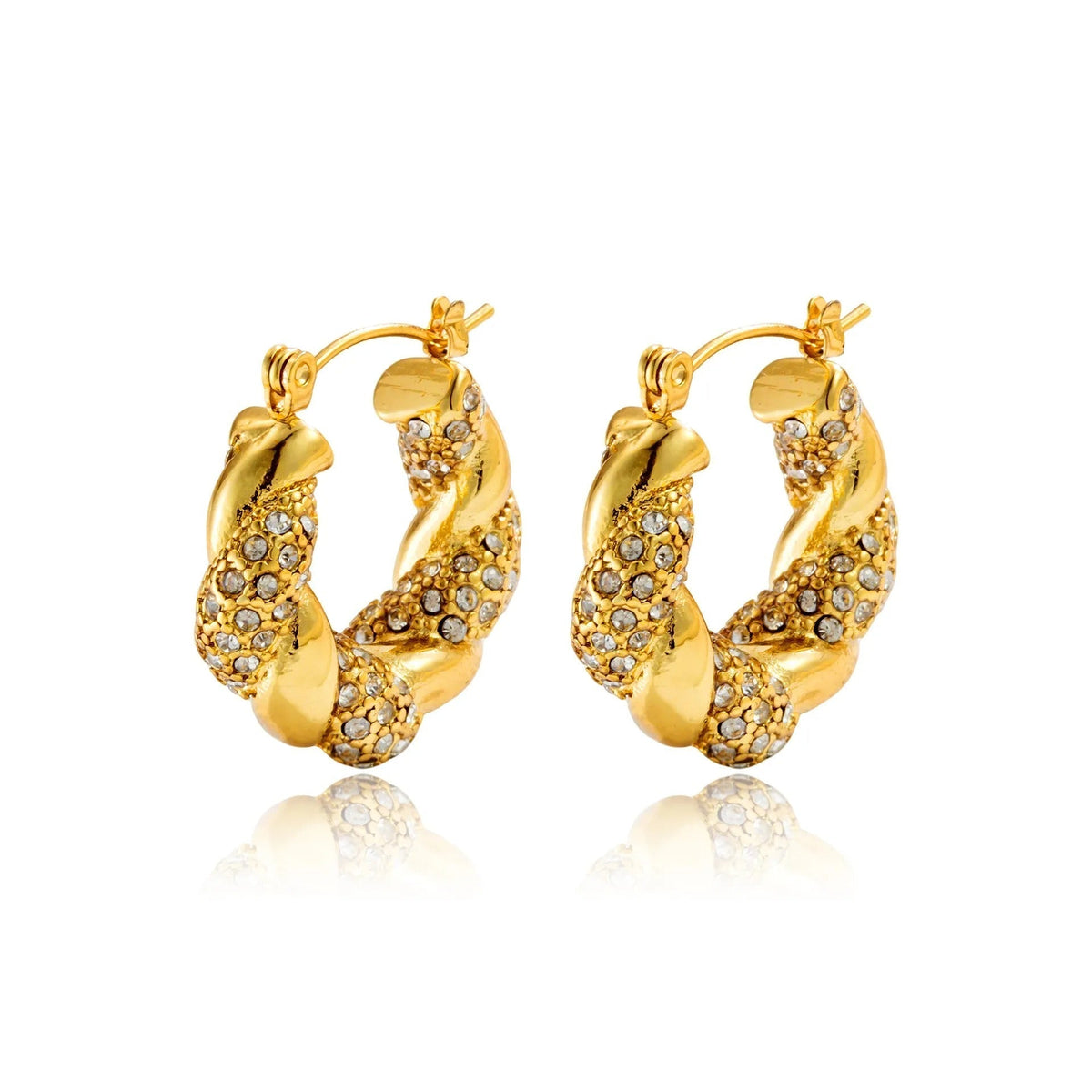 Alix – U-Twist Earrings in Gold