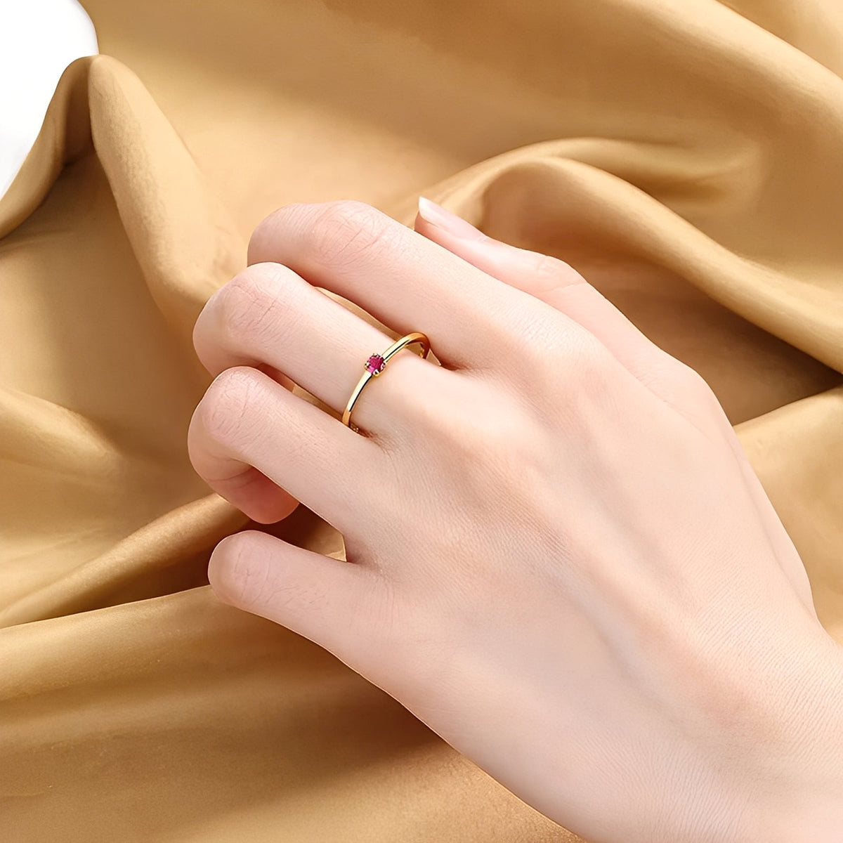 Rowena – Birthstone stacking ring