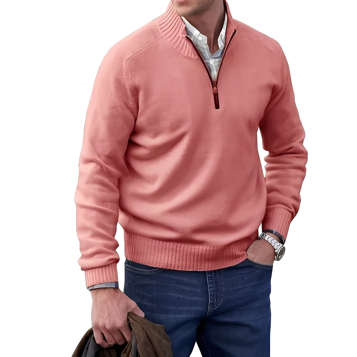 Jeremy - Sleek zip-up sweater for men
