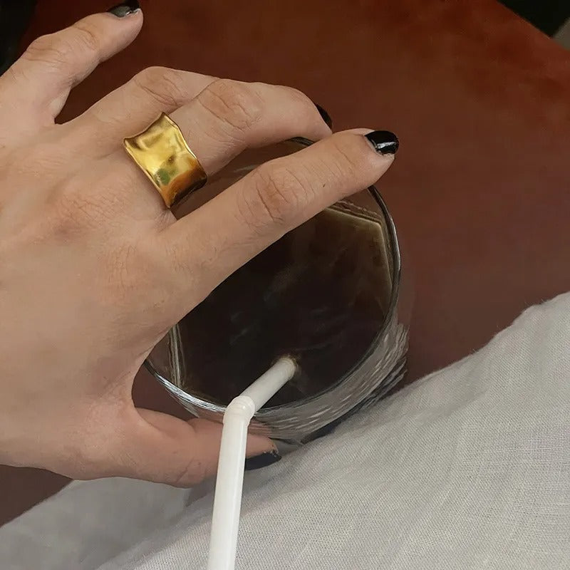Louna – Irregular Gold and Silver Boho Rings