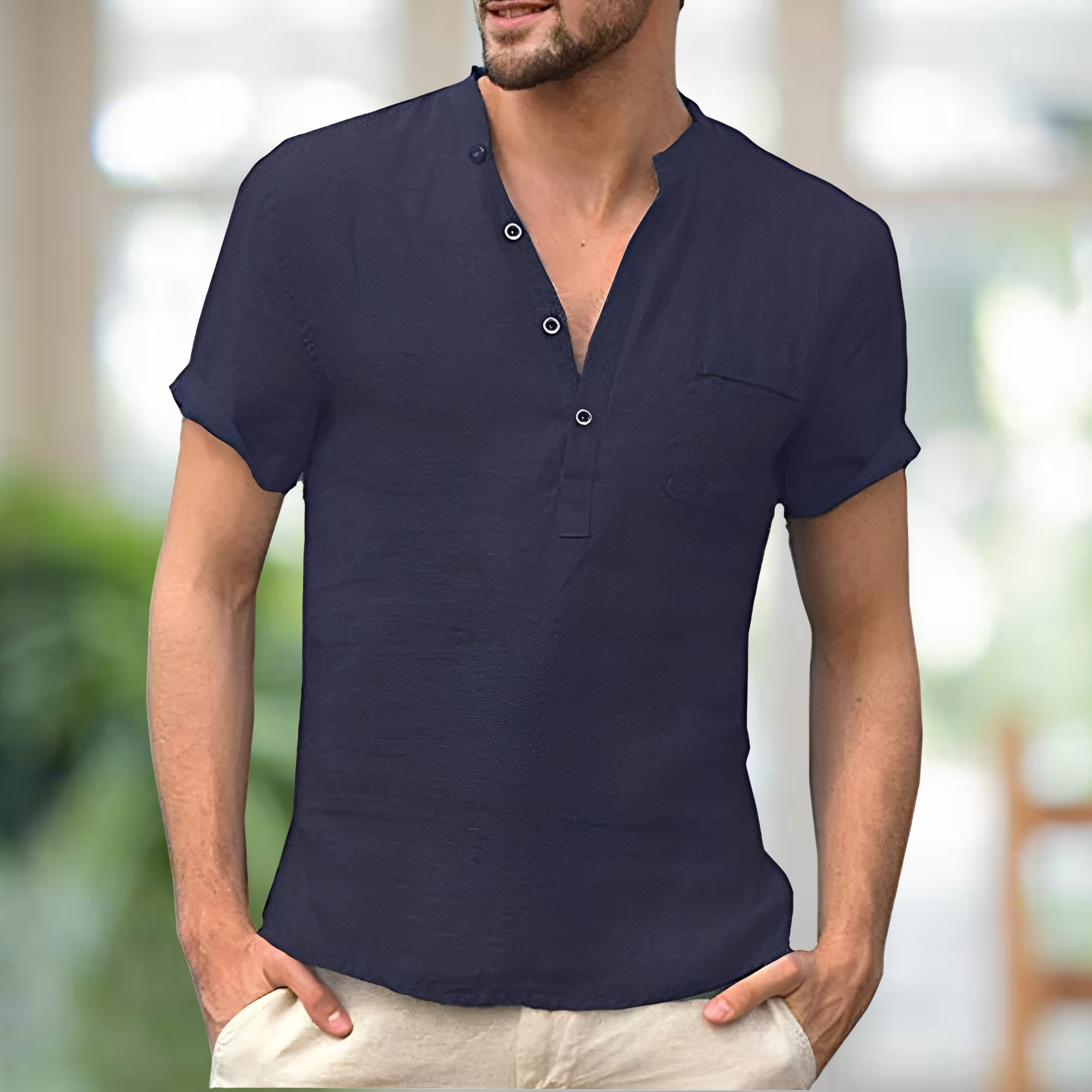 Korbin - Comfortable V-neck shirt