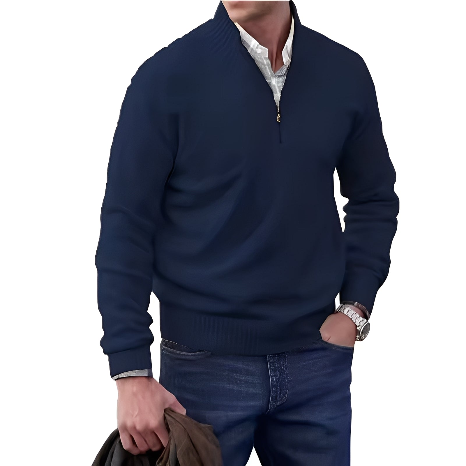 Jeremy - Sleek zip-up sweater for men