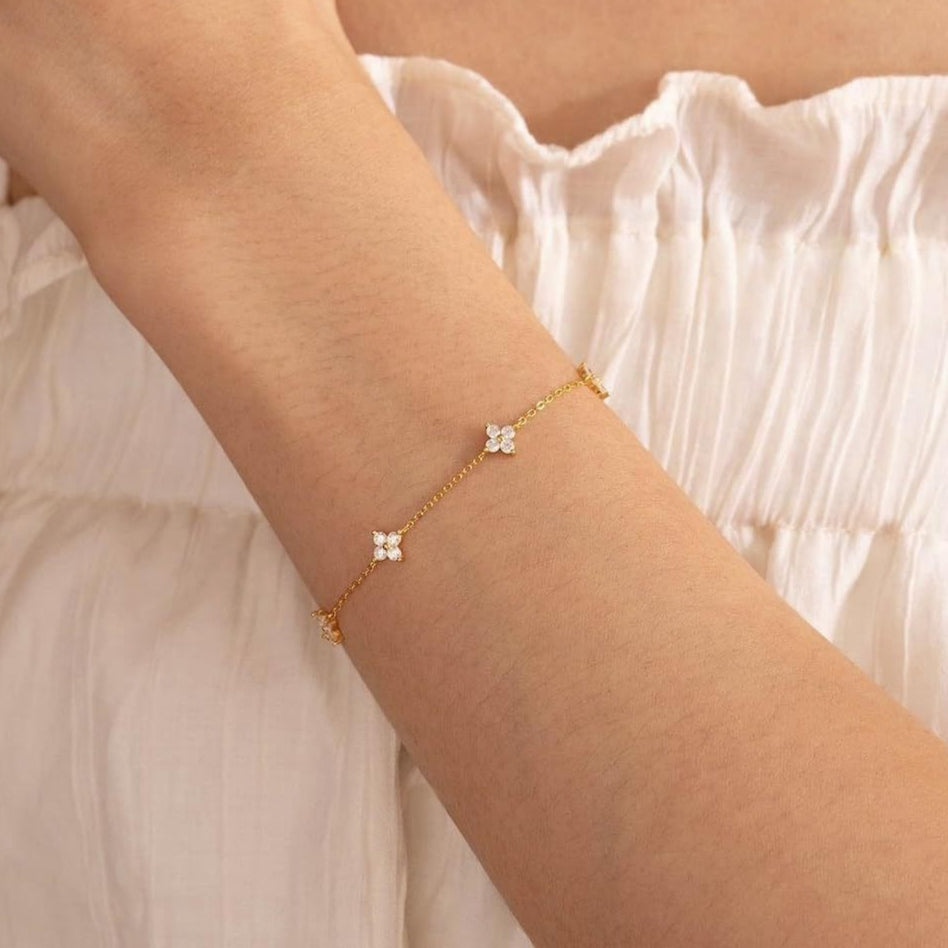 Soline – Clear Crystal Chain Bracelet