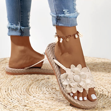Saira - Casual Woven Flip Flops