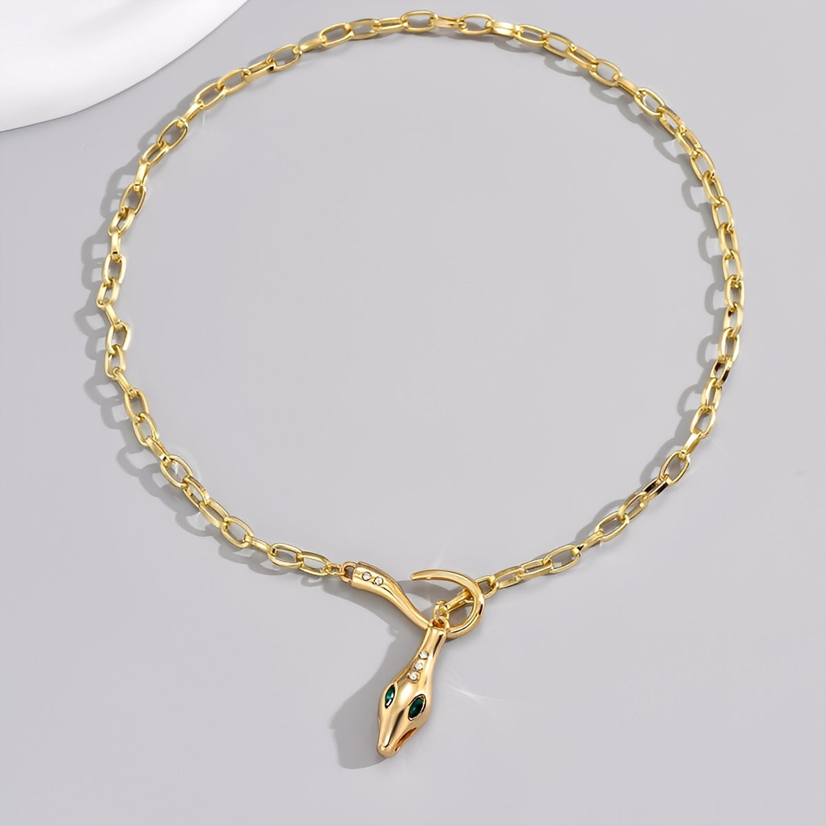 Celia – Snake chain necklace with strass