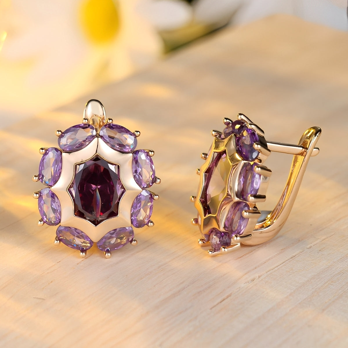 Saphira – Elegant Purple Earrings