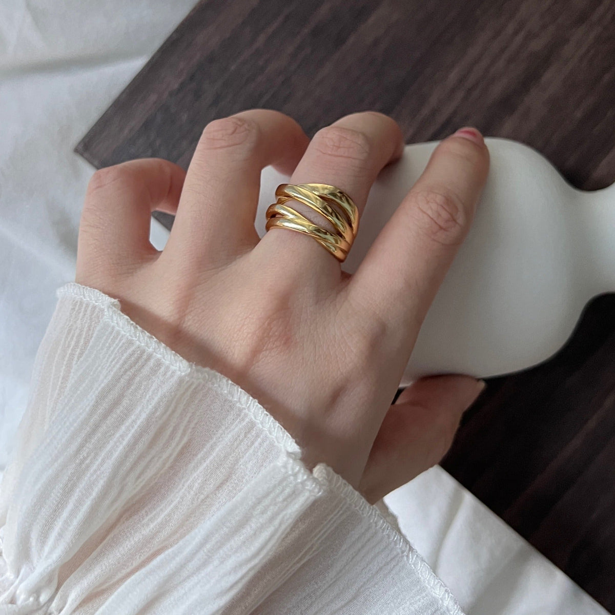 Riley – Geometric Love Romantic Ring
