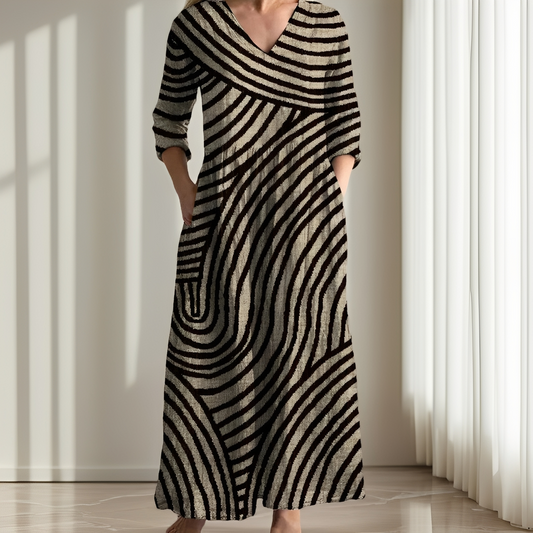 Evelyn - Classic Striped Dress for Women