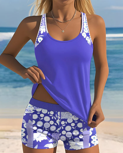 Annie - Stylish Tankini Swimsuit Set with Print for Women