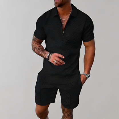 Edwin - Stylish set of polo shirt and shorts for men