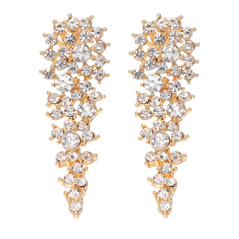 Eloise – Clip earrings with rhinestone non-pierced