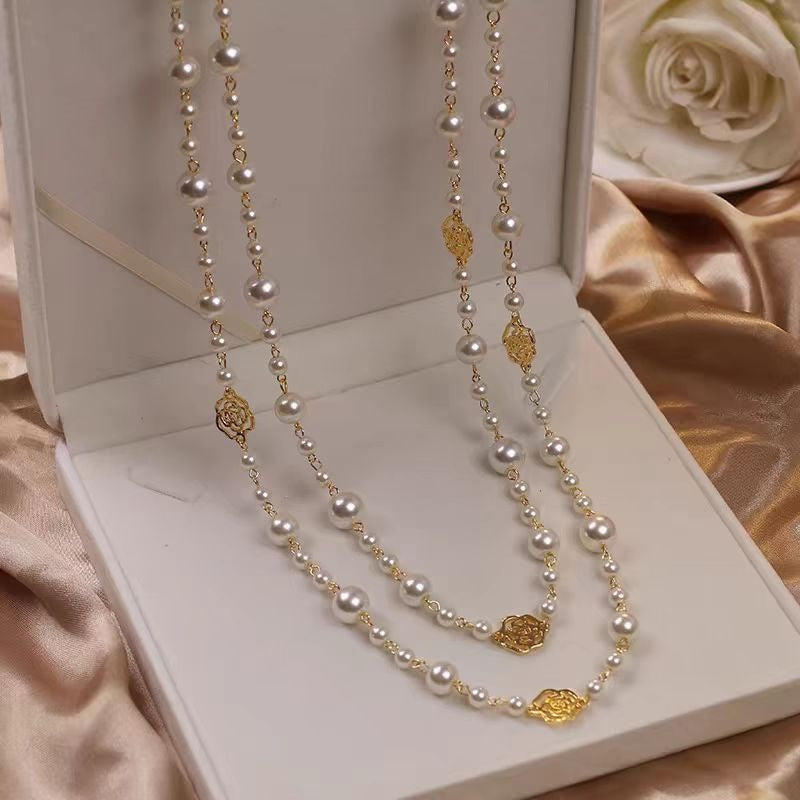 Collen – Elegant gold necklace with pearl