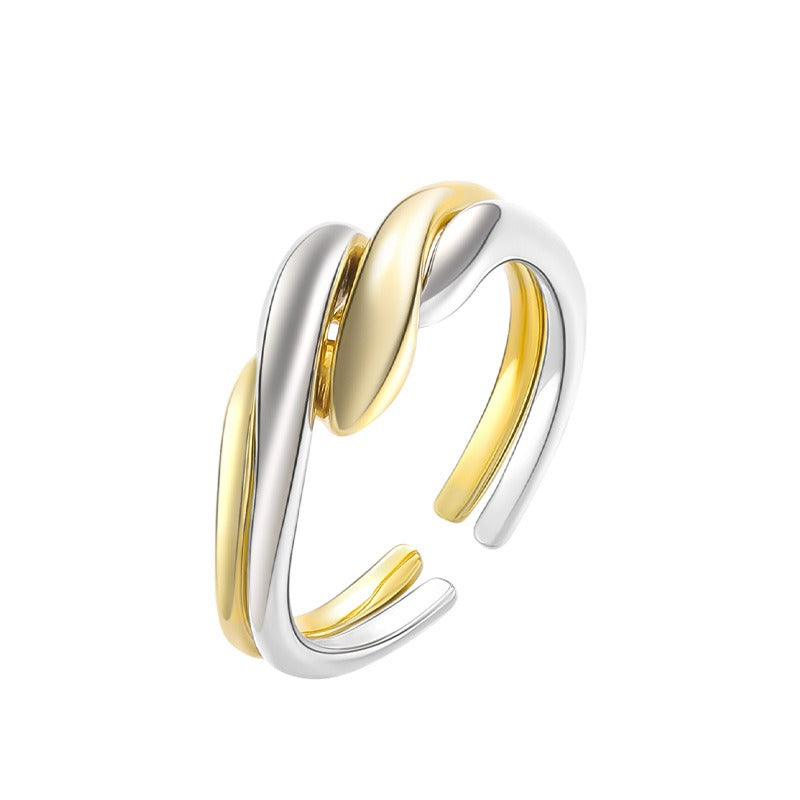 Elaine – Silver ring with irregular wave design