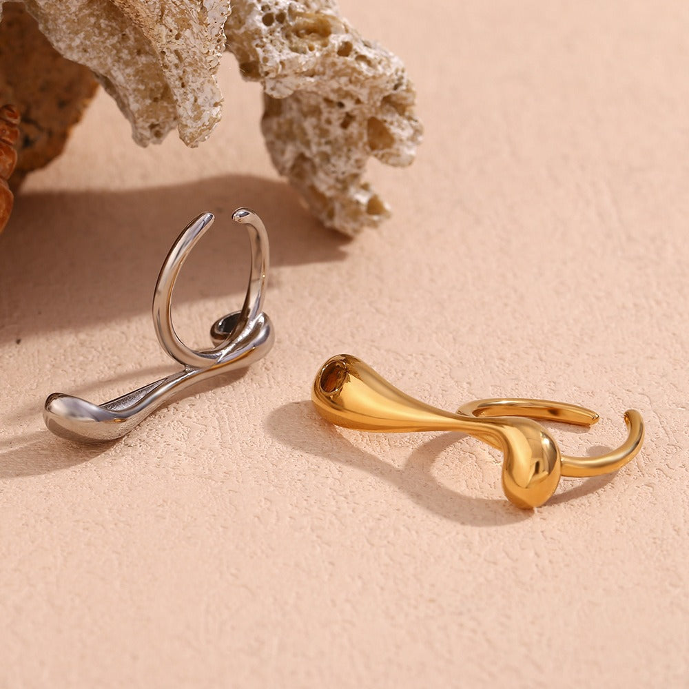 Holly – Open Ring of Irregular Water Drop