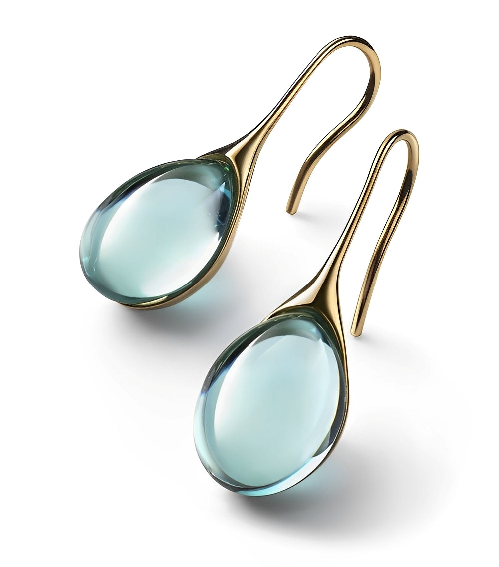 Karen – Hanging earrings of golden and silver crystal