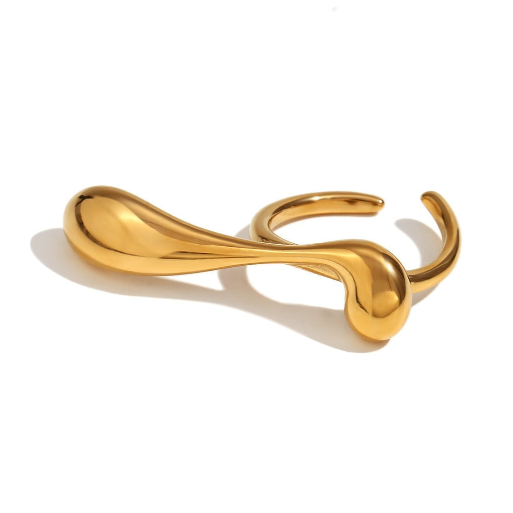 Holly – Open Ring of Irregular Water Drop