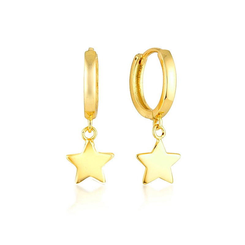 Stellia – Star earrings with five points in gold