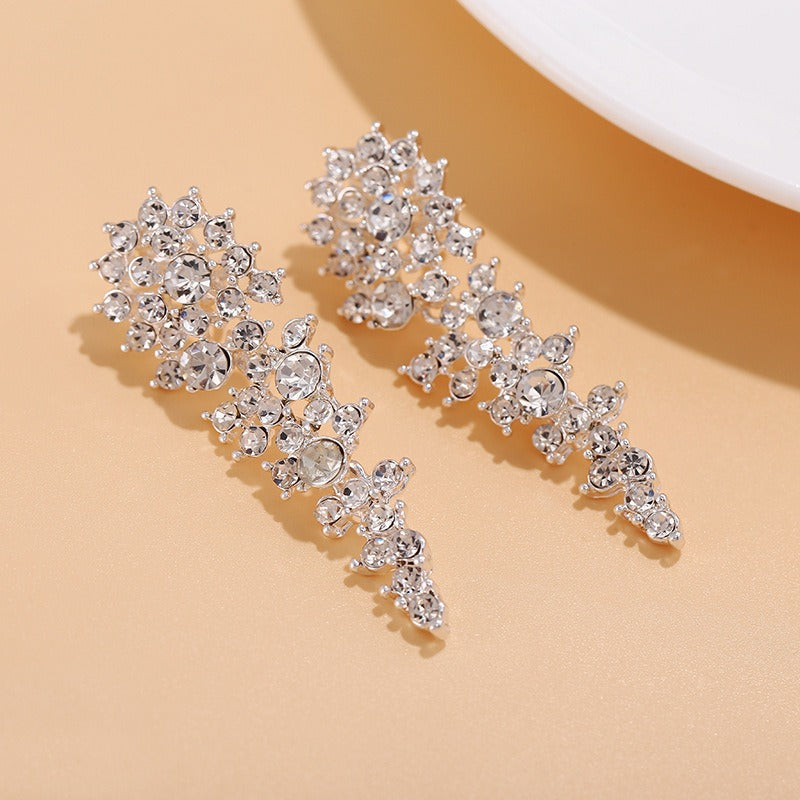 Eloise – Clip earrings with rhinestone non-pierced