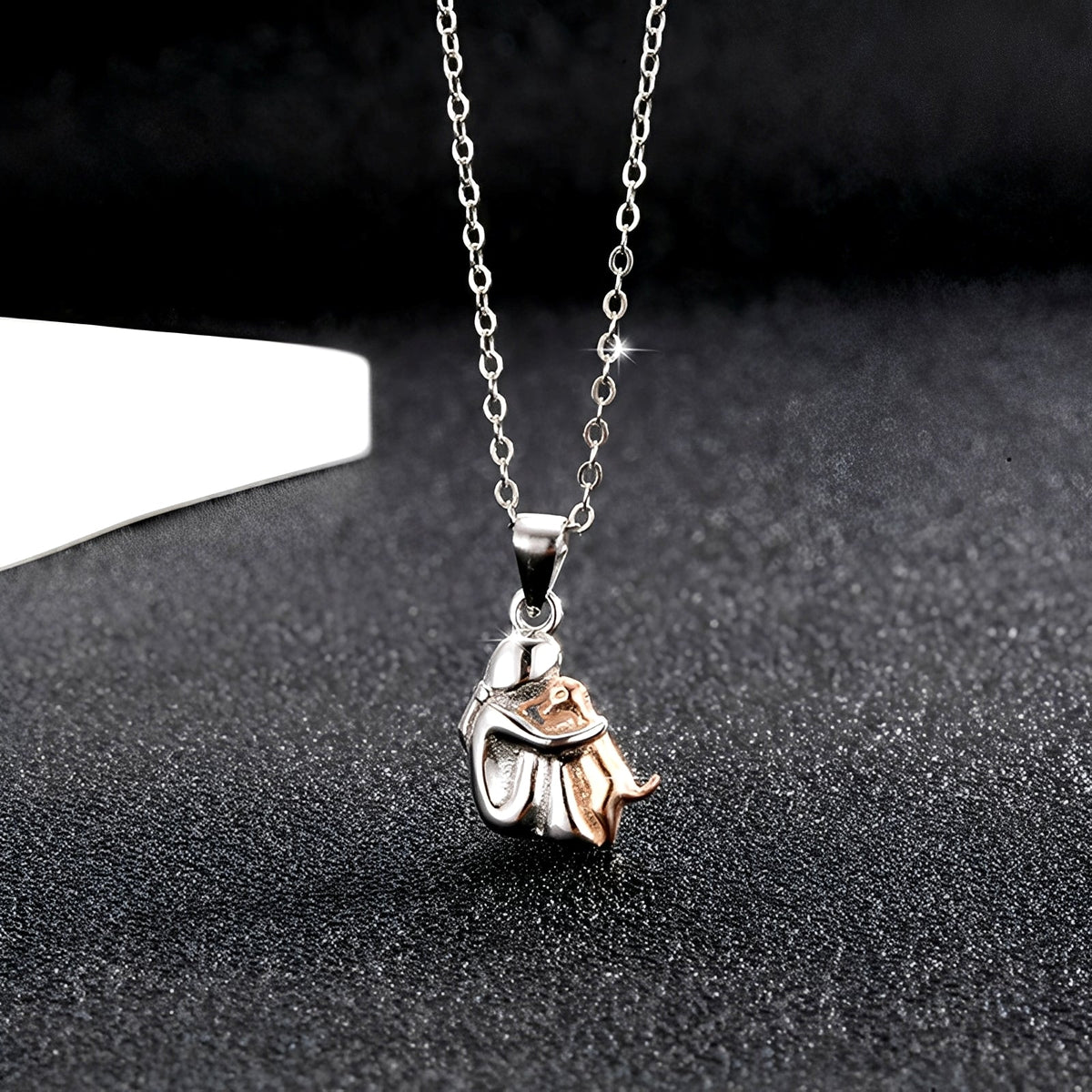 Neko – Collar with hug pendant between dog and owner