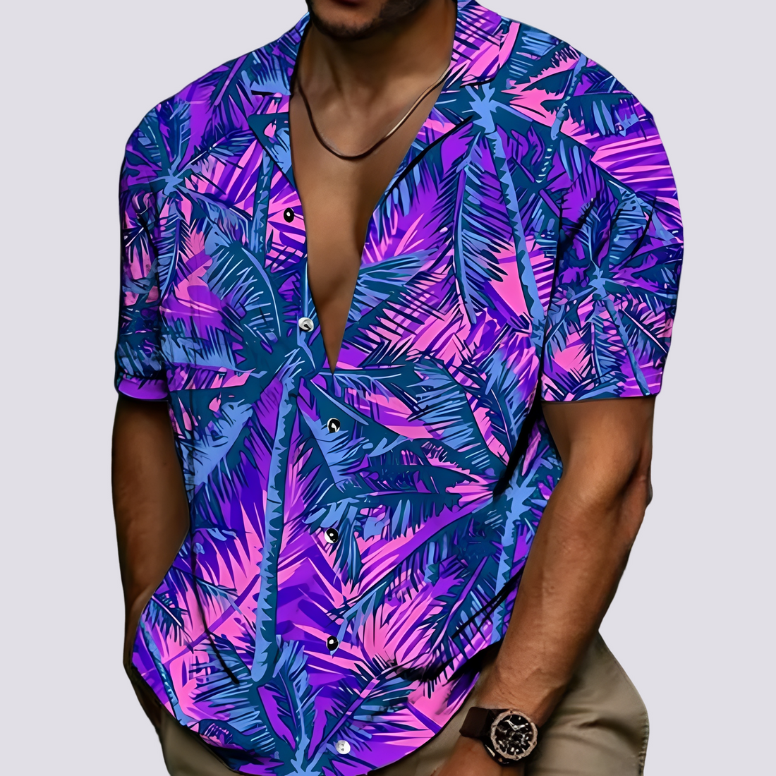 Philip - Stylish shirt with Hawaiian print for men