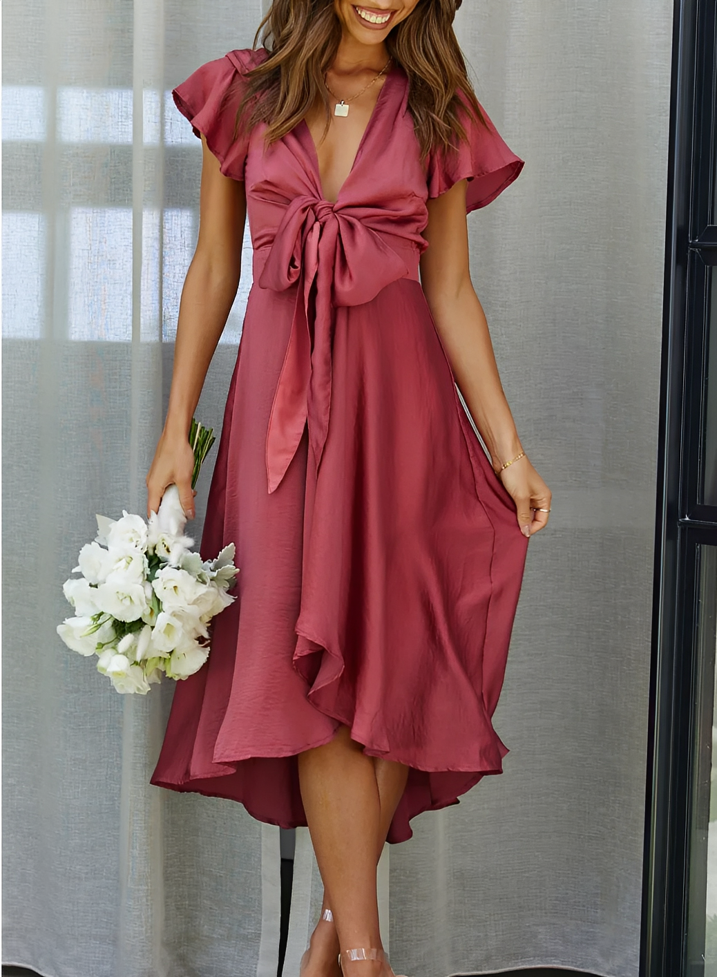 Ellia - Elegant Asymmetrical Dress for Women