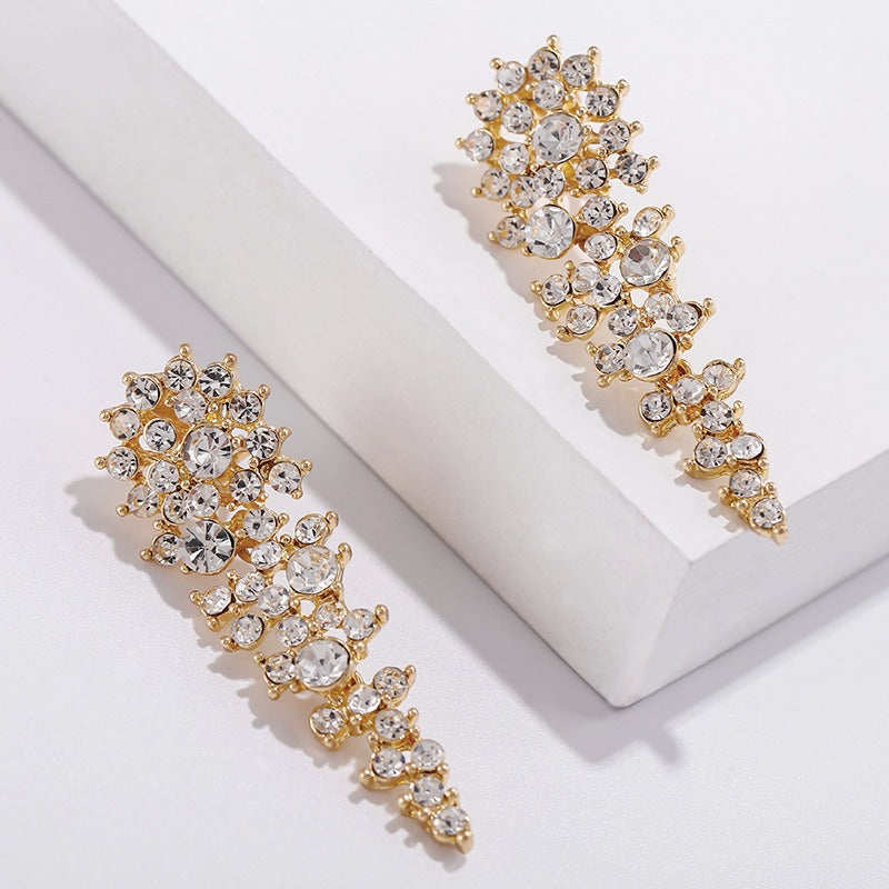 Eloise – Clip earrings with rhinestone non-pierced