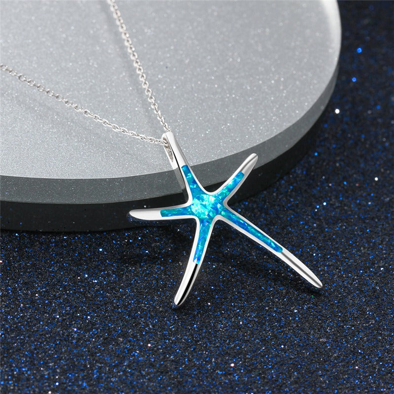 Starla – Necklace with starfish and blue detail