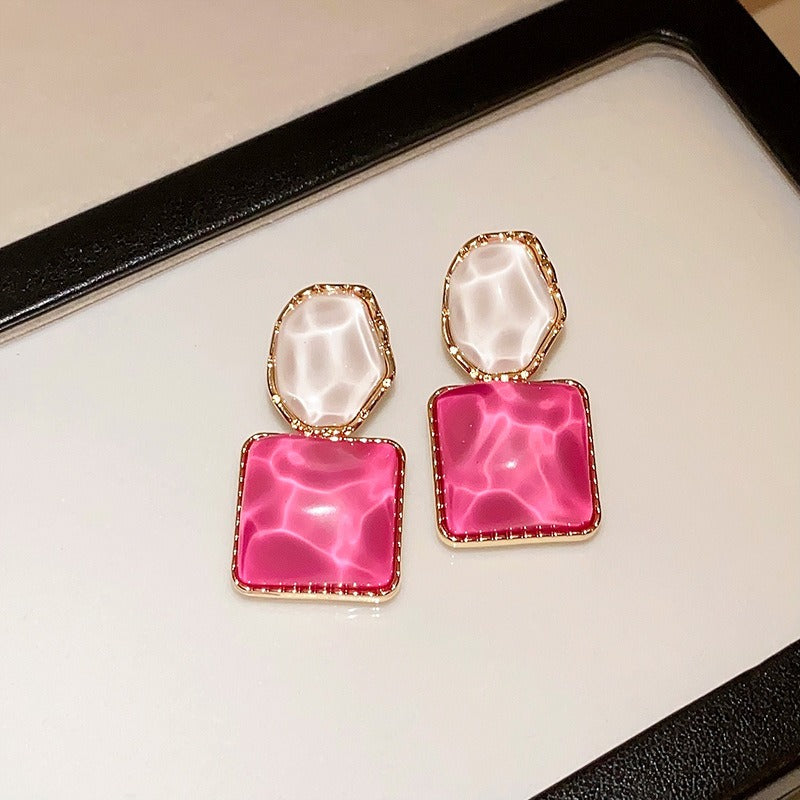 Lianne – Enamel geometric earrings