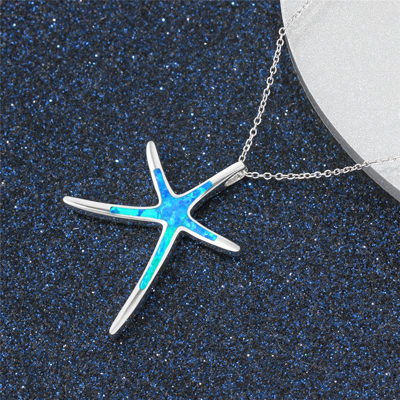 Starla – Necklace with starfish and blue detail