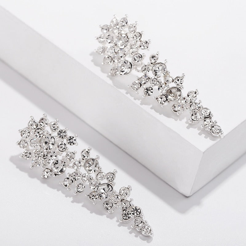 Eloise – Clip earrings with rhinestone non-pierced