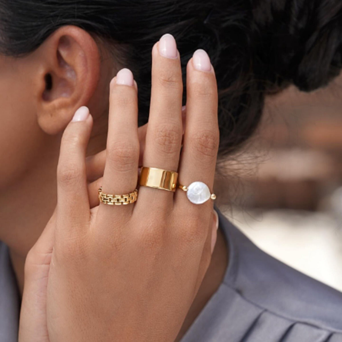 Sabby – Reversible Baroque Pearl Ring