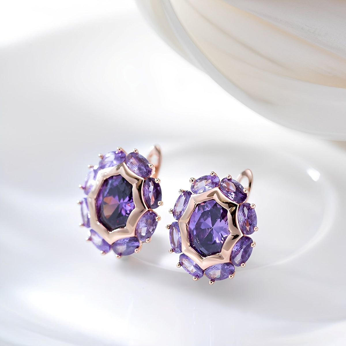 Saphira – Elegant Purple Earrings