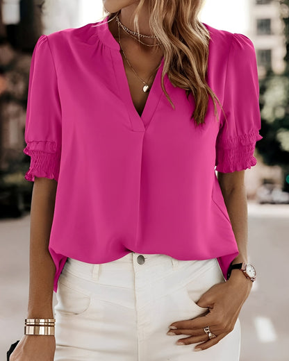 Amanda - Stylish short-sleeve blouse for women