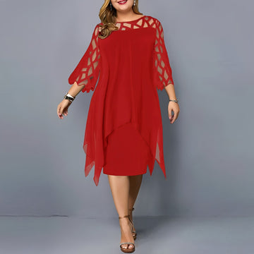 Eleanor - Chic Chiffon Midi Dress