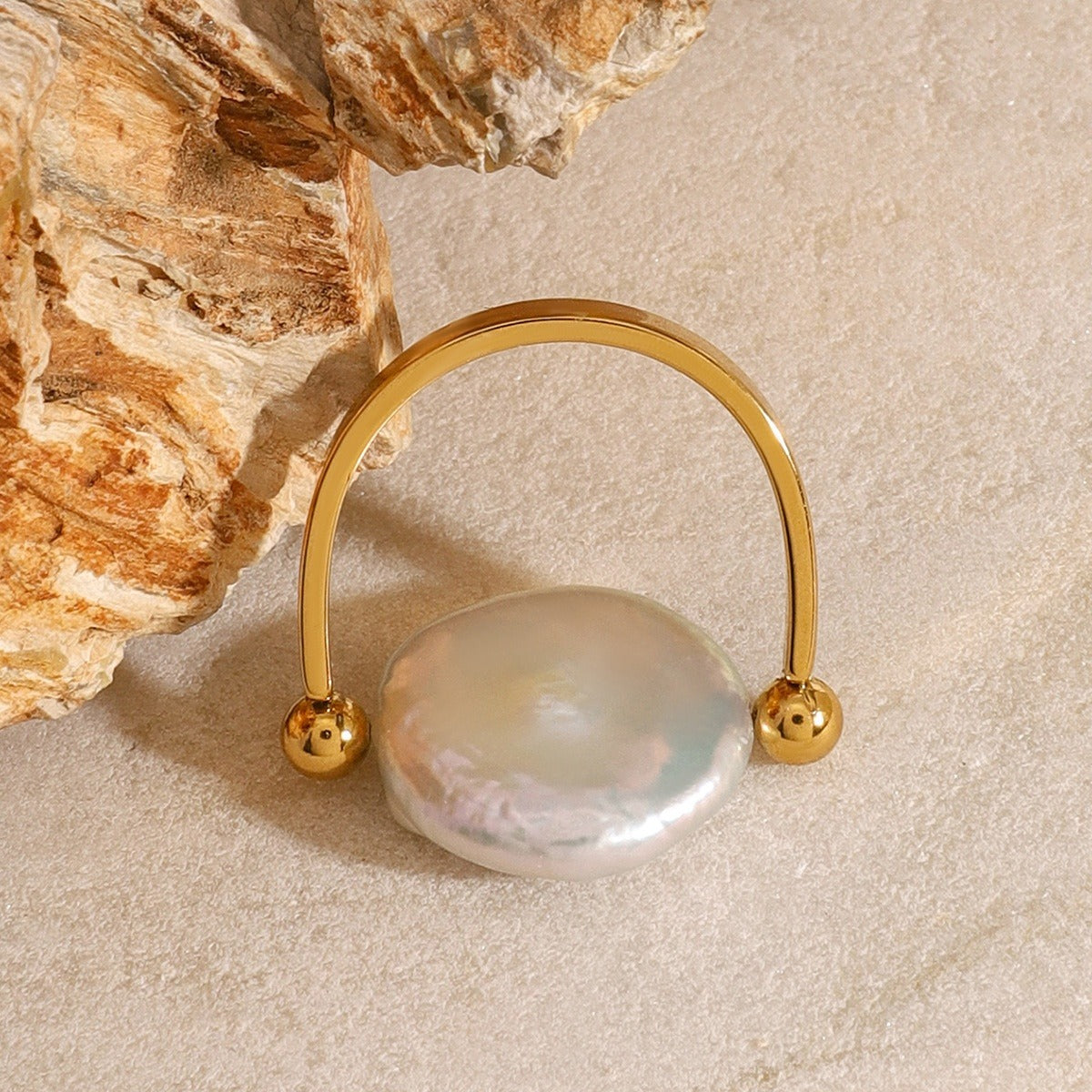 Sabby – Reversible Baroque Pearl Ring