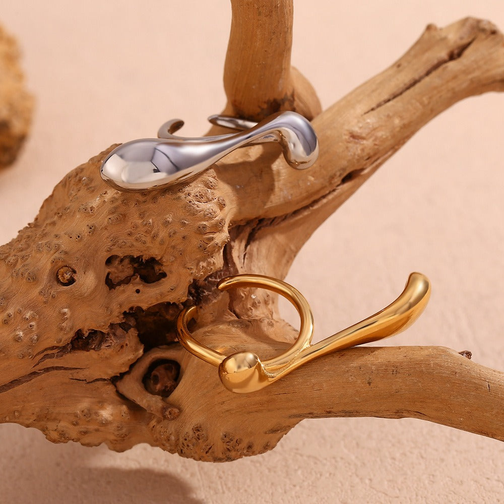 Holly – Open Ring of Irregular Water Drop