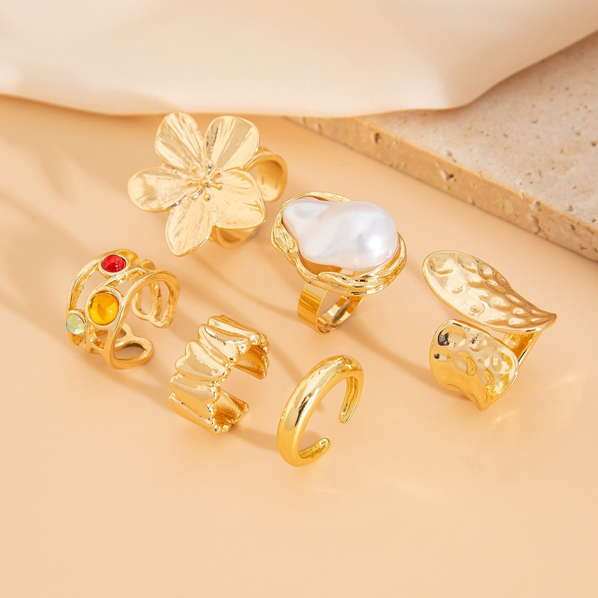 Merina – Set of 6 Statement Rings