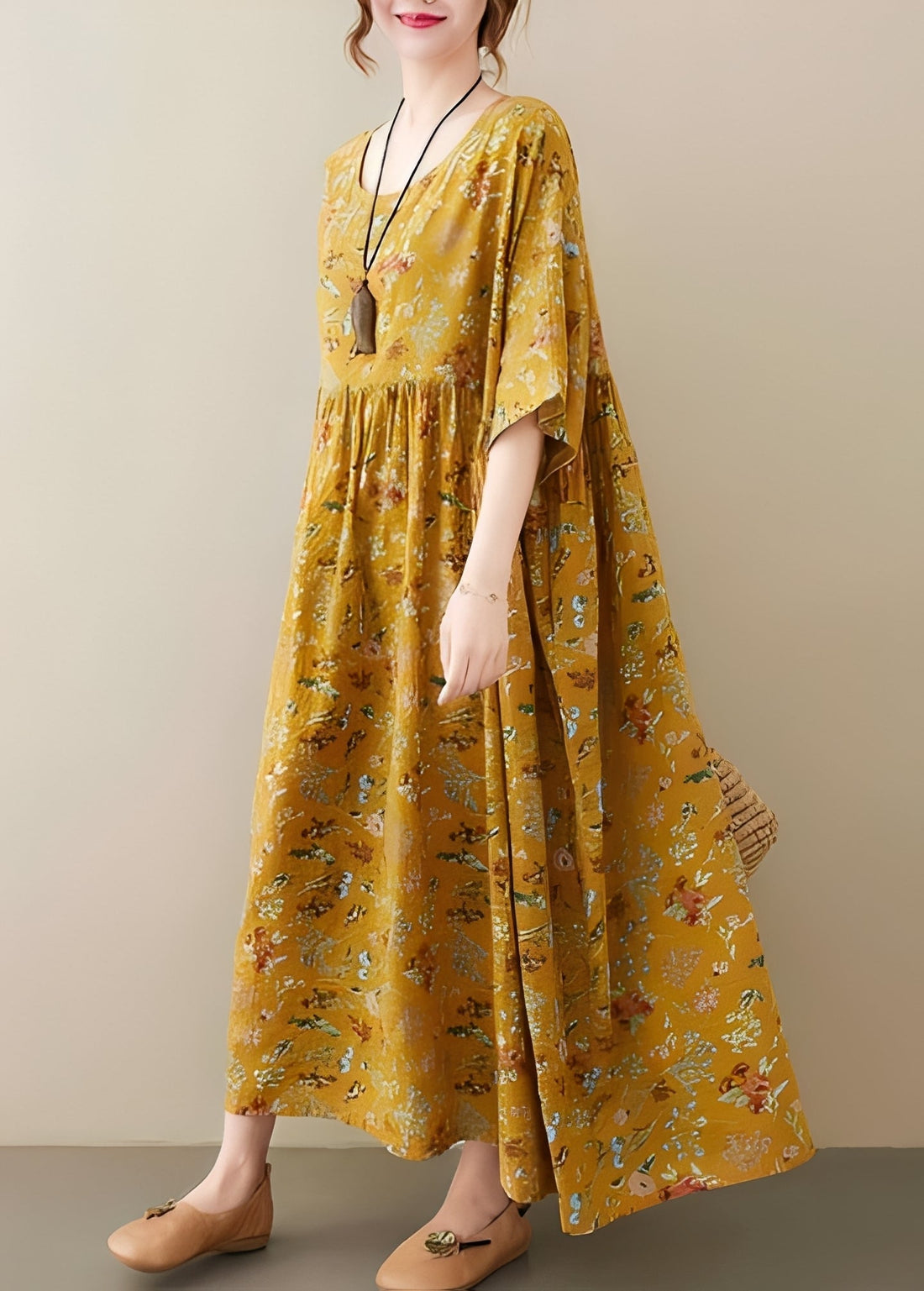 Mariam - Stylish, loose-fitting dress with wide hem for women