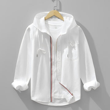 Richard - Men's relaxed hooded long-sleeve shirt