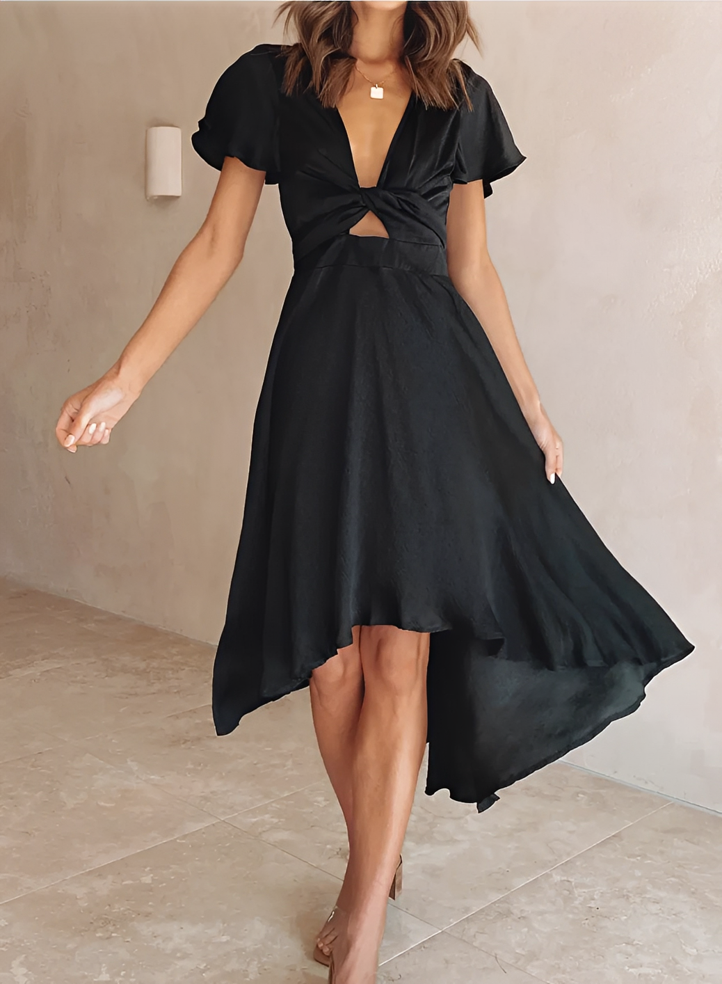 Ellia - Elegant Asymmetrical Dress for Women