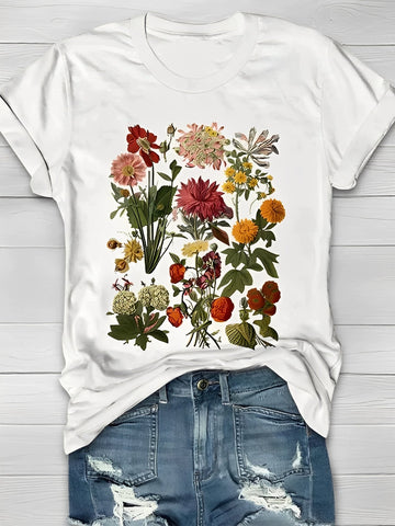 Annalise - Stylish floral pattern t-shirt for women