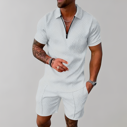 Edwin - Stylish set of polo shirt and shorts for men