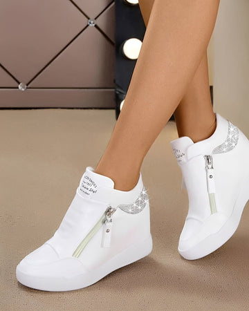 Vanessa - Fashionable High Top Wedge Footwear