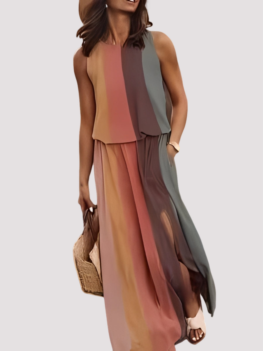 Halle - Stylish, sleeveless maxi dress for women