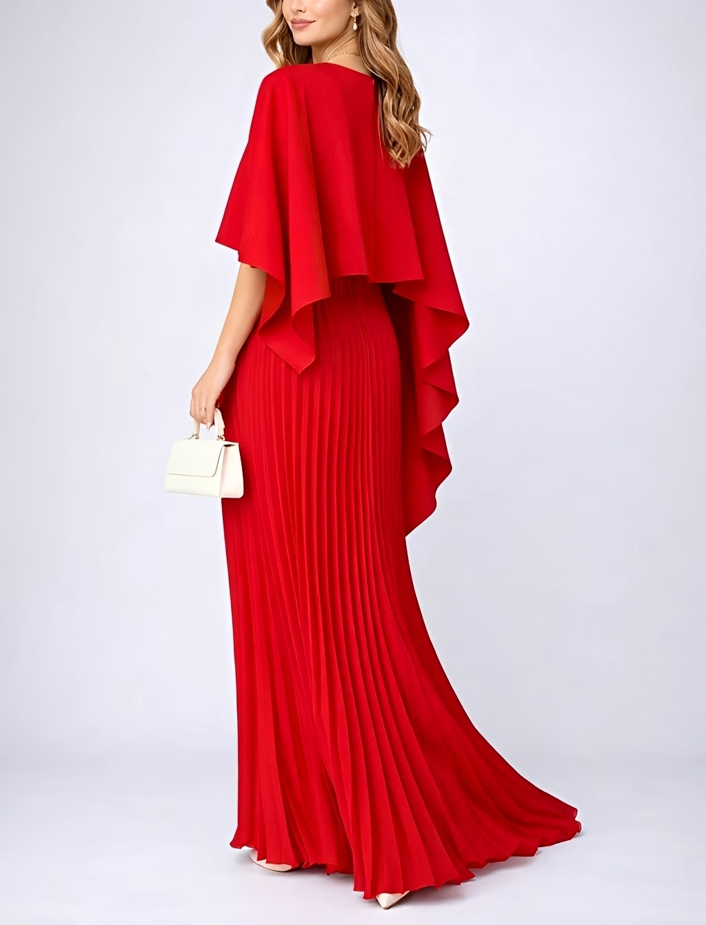 Zuzanna - Sophisticated Pleated Chiffon Maxi Dress