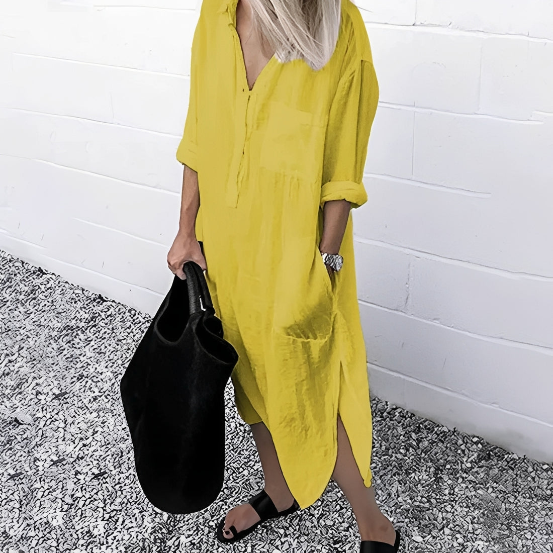 Susan - Casual Loose Slit Dress