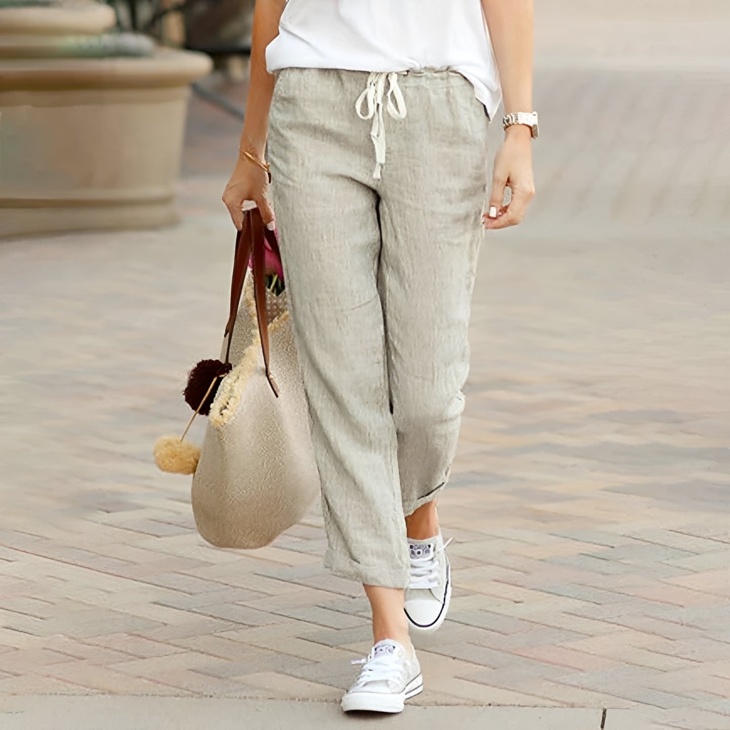 Kaci - Comfortable Stretch Waist Pants