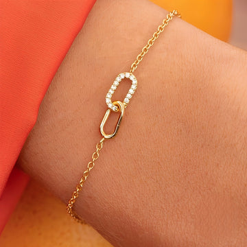Rina – Bracelet with shiny links